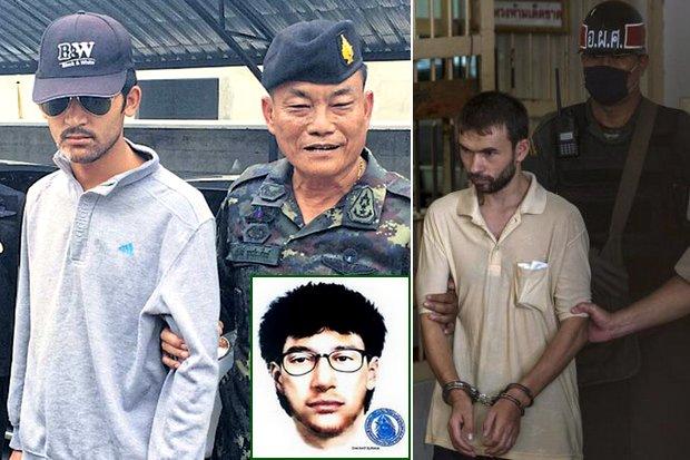Nghi phạm Yusufu Mieraili (trái) đã khai nhận với lực lượng điều tra Thái Lan tự chế tạo bom trong vụ nổ đẫm máu tại Bangkok ngày 17/8
